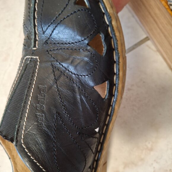 Josef Seibel Black Leather Slip-On Shoes - Women's Size EU 37 - Picture 4 of 6